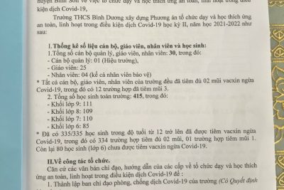 Phương án dạy học trực tiếp ( tờ 1)